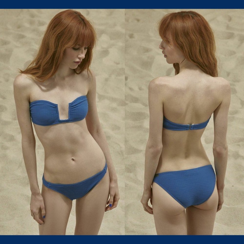 NWT PRISM Bandeau‎ Top + Bikini Bottom Swim Set